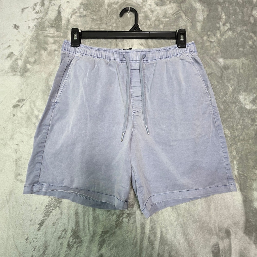 Gap Mens Pull-On Drawstring Shorts Light Blue Faded Cotton Spandex Size M